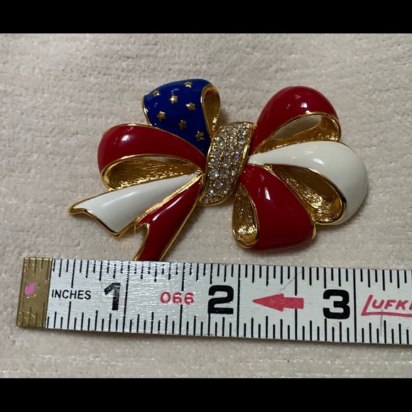 Joan Rivers Patriotic Bow brooch / pin - Picture 7 of 7